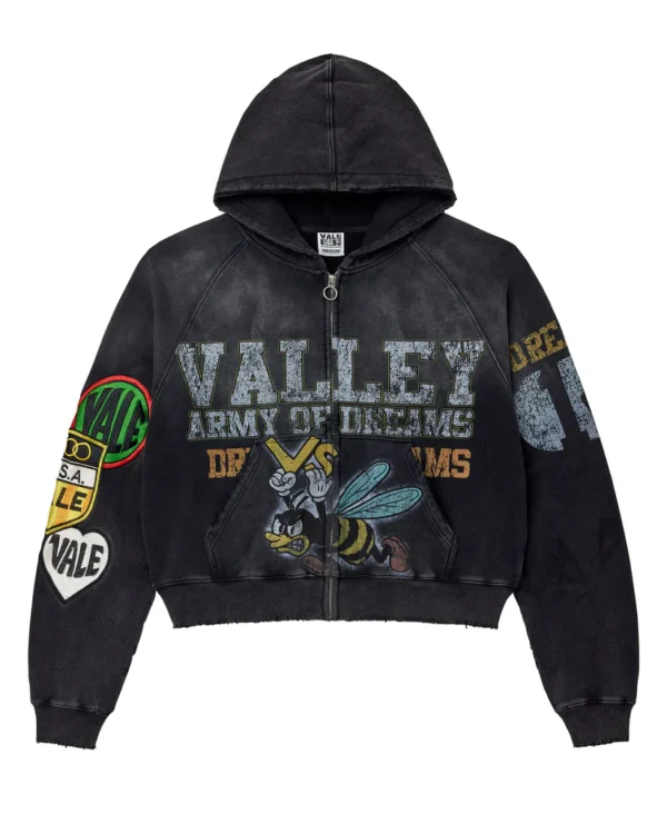 Vale Forever ARMY ZIP UP [BLACK]